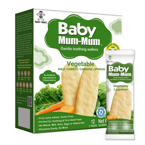 Biscottes de riz aux légumes Mum-Mum par Hot-Kid pour bébé 24 biscottes, 50 g