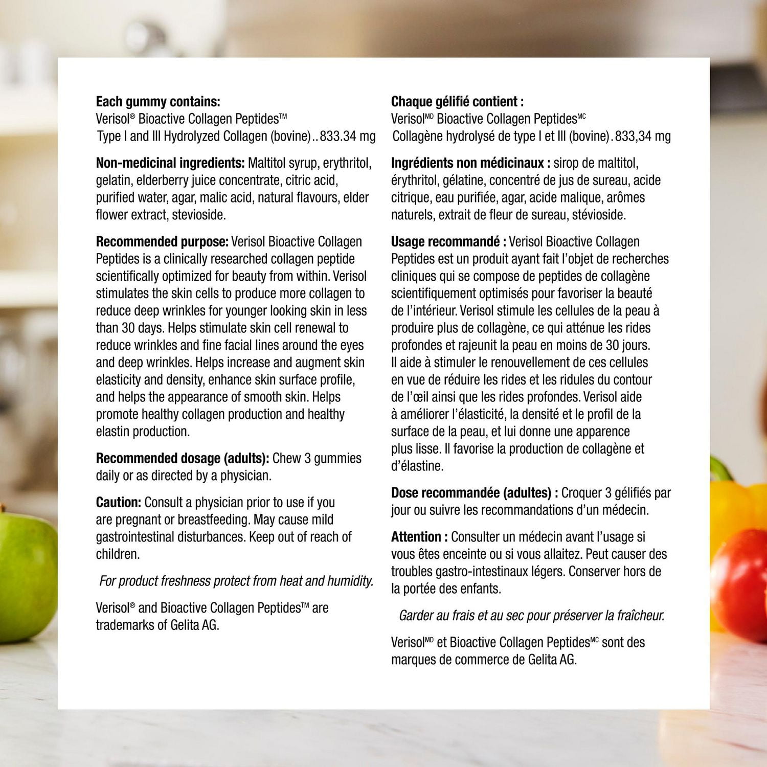 Webber Naturals Collagen30 Bioactive Collagen Peptidesᔿᒼ 2500 mg Saveur de Sureau Gélifiés Donnent à la peau une apparence lisse et saine, 110 Gelifies