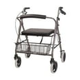 thumbnail image 1 of Déambulateur Rollator en aluminium extra-large et léger avec siège, titane, pliable, 1 of 8