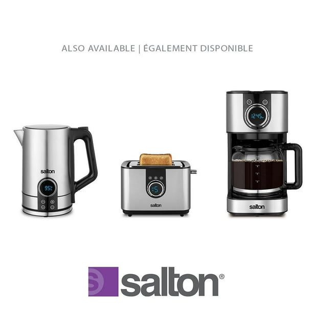 Salton Digital 2 Slice Toaster - Stainless - 1.6 Wide Slots - 6 Settings -  NEW
