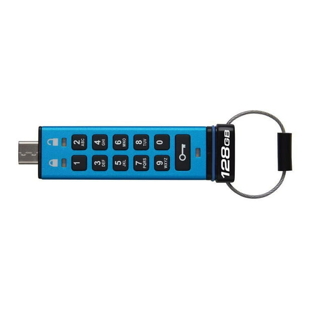 Kingston Ironkey Keypad 200 USBC 128GB Encrypted Flash Drive OS Independent FIPS 1403