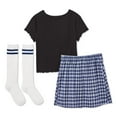 thumbnail image 2 of Btween Girls' Skort 3-Piece Set, 2 of 3