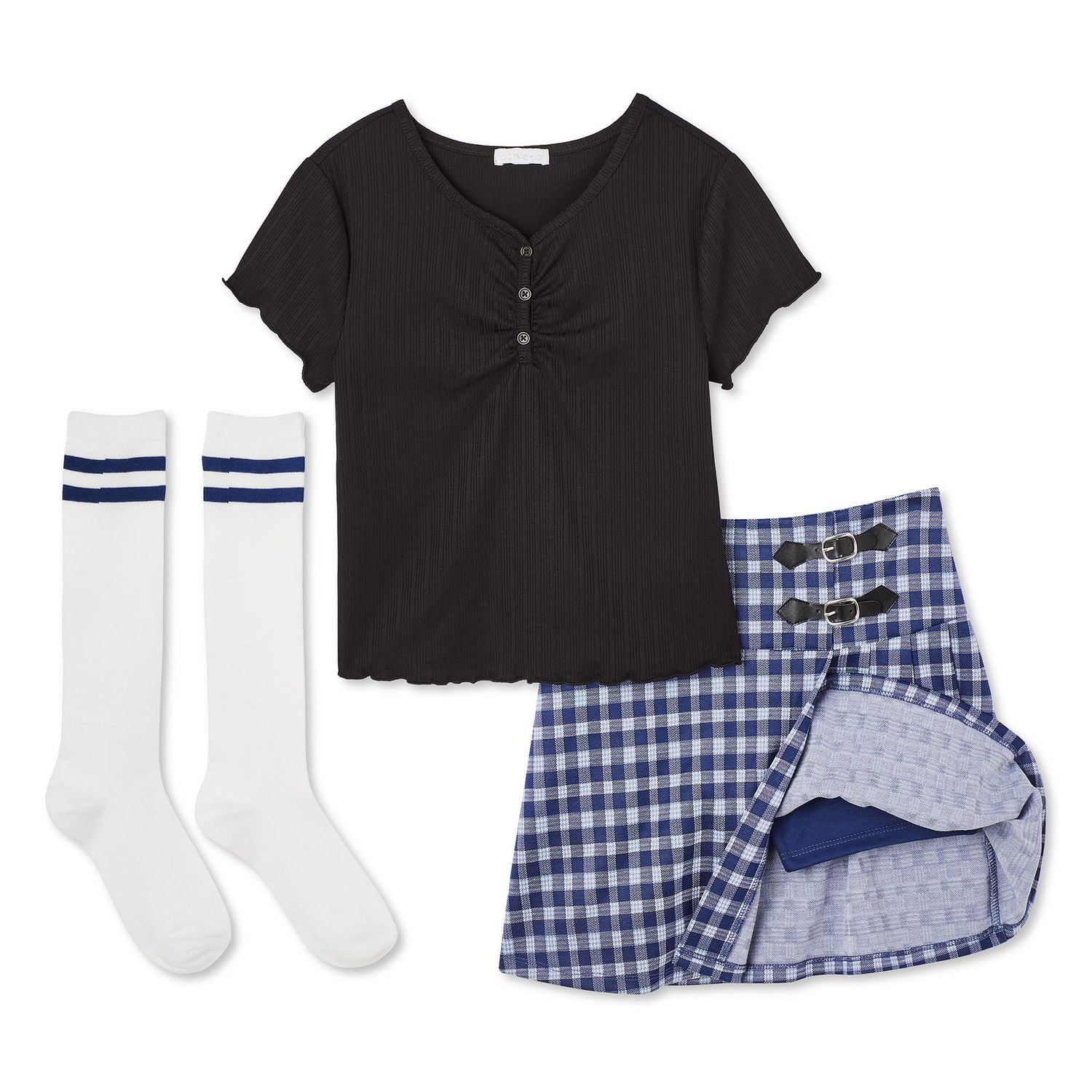 Btween Girls' Skort 3-Piece Set