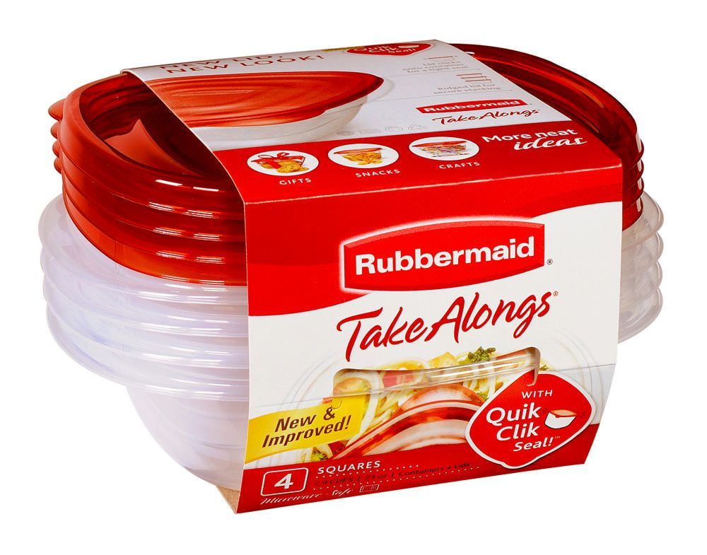 Rubbermaid Take Alongs Squares 4pk | Walmart Canada