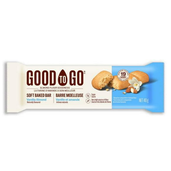 GOOD TO GO Double Chocolate Soft Baked Bars 40g, Almond Flour Bar GF Vegan