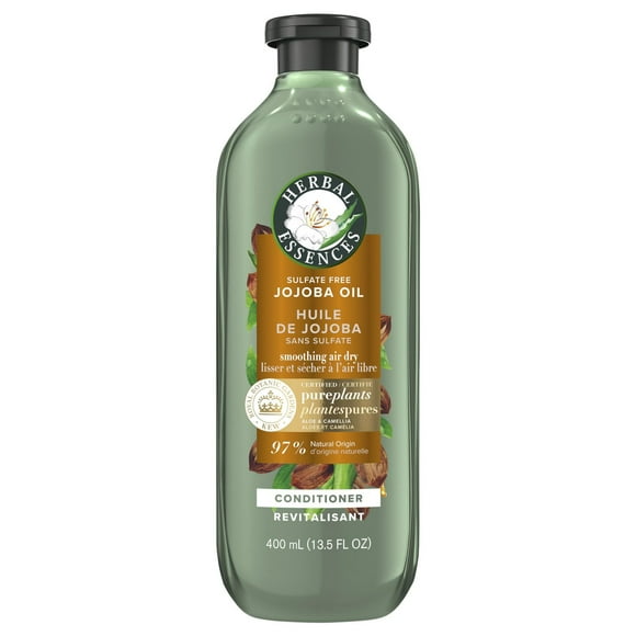 Herbal Essences Jojoba Oil Sulfate Free Conditioner, Made for Air Drying, Smoothing, with Certified Camellia Oil and Aloe Vera, For All Hair Types, Especially Frizzy Hair, 400ML
