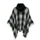 George Women's Plaid Poncho Turtle Neck Scarf - image 1 of 1