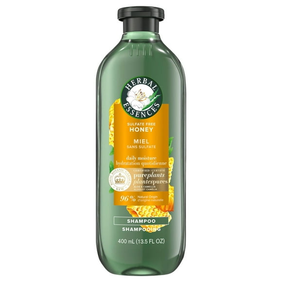 Herbal Essences Honey Daily Moisture Sulfate Free Shampoo, Nourishes Dry Hair, with Certified Camellia Oil and Aloe Vera, For All Hair Types, Especially Dry Hair, 400ML