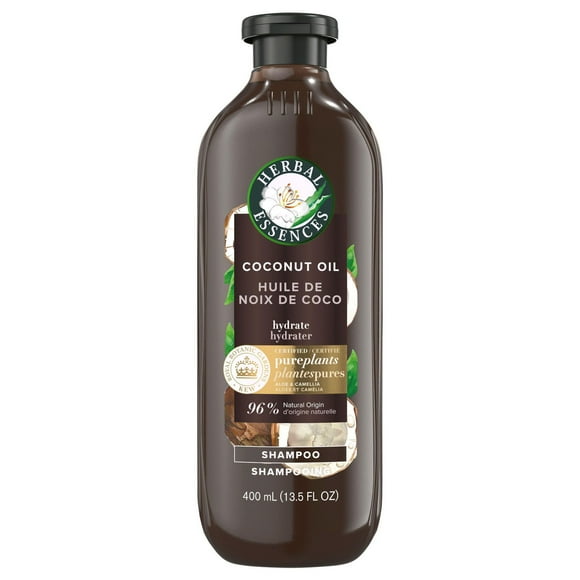 Herbal Essences Coconut Oil Hydrating Shampoo, with Certified Camellia Oil and Aloe Vera, For All Hair Types, Especially Dry Hair, 400ML