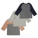 Paq. de 3 t-shirts rayés à manches longues George British Design pour bébés garçons – image 2 sur 3