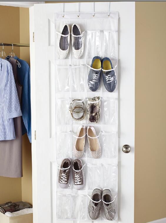 Taupe 10-Compartment Hanging Shoe Organizer | The Container Store