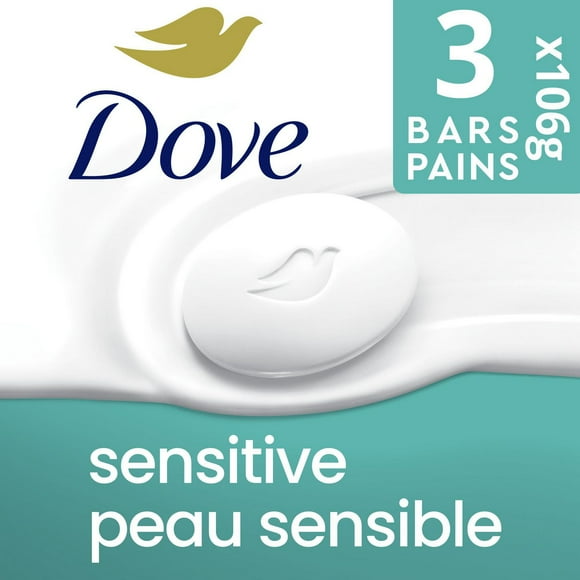 Dove Sensitive Skin Beauty Bar More Moisturizing Than Bar Soap, 4x106 g
