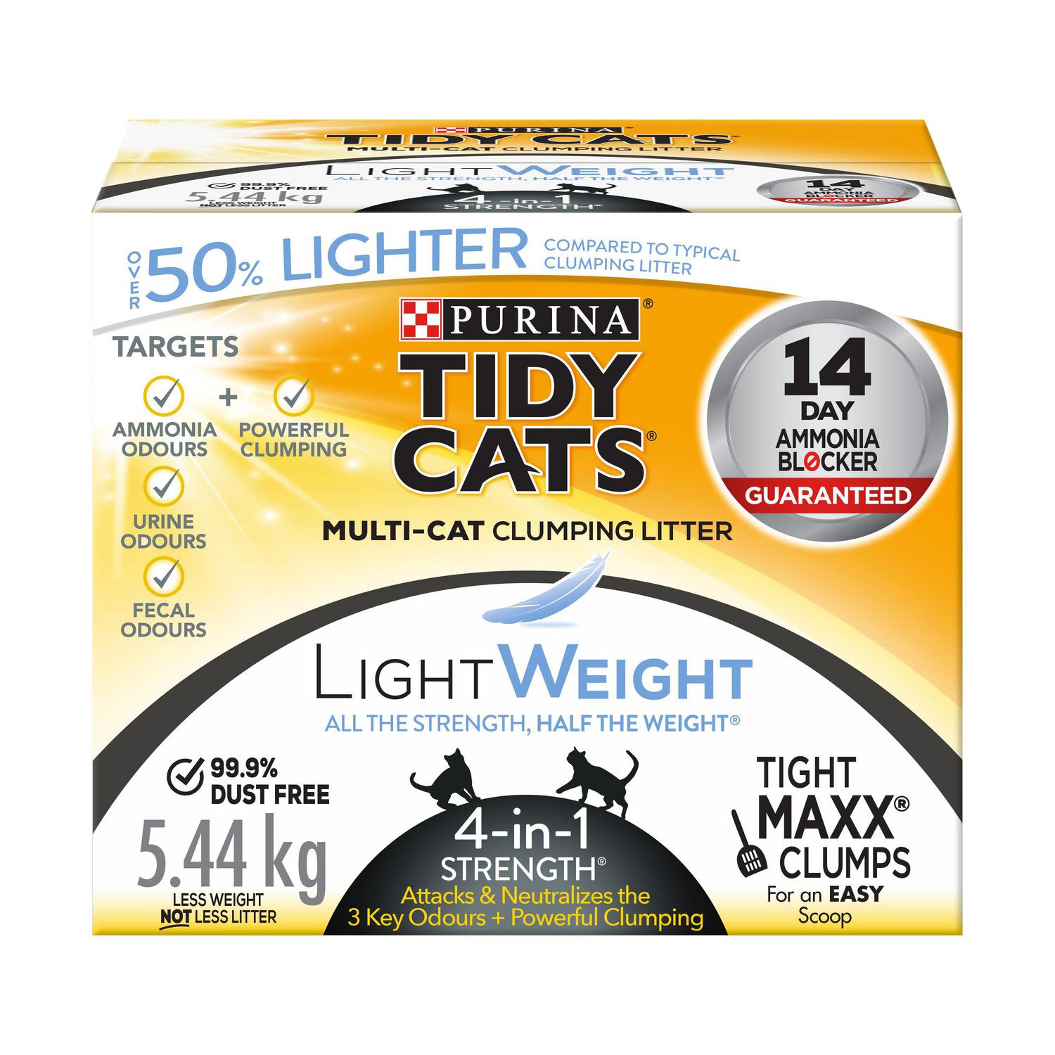 Tidy Cats 4in1 Strength Lightweight Cat Litter for Multiple Cats 5.44