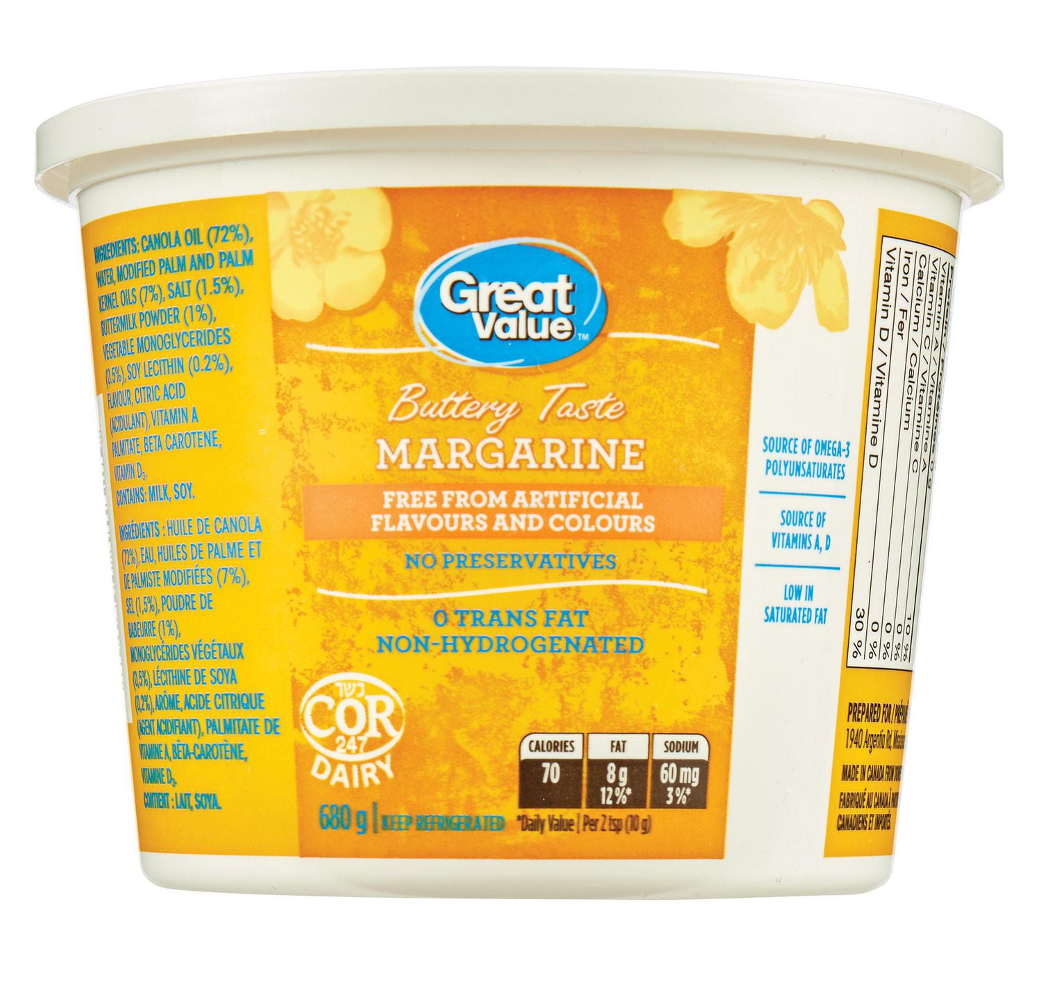 Buy Great Value Buttery Taste Margarine Online Walmart Canada