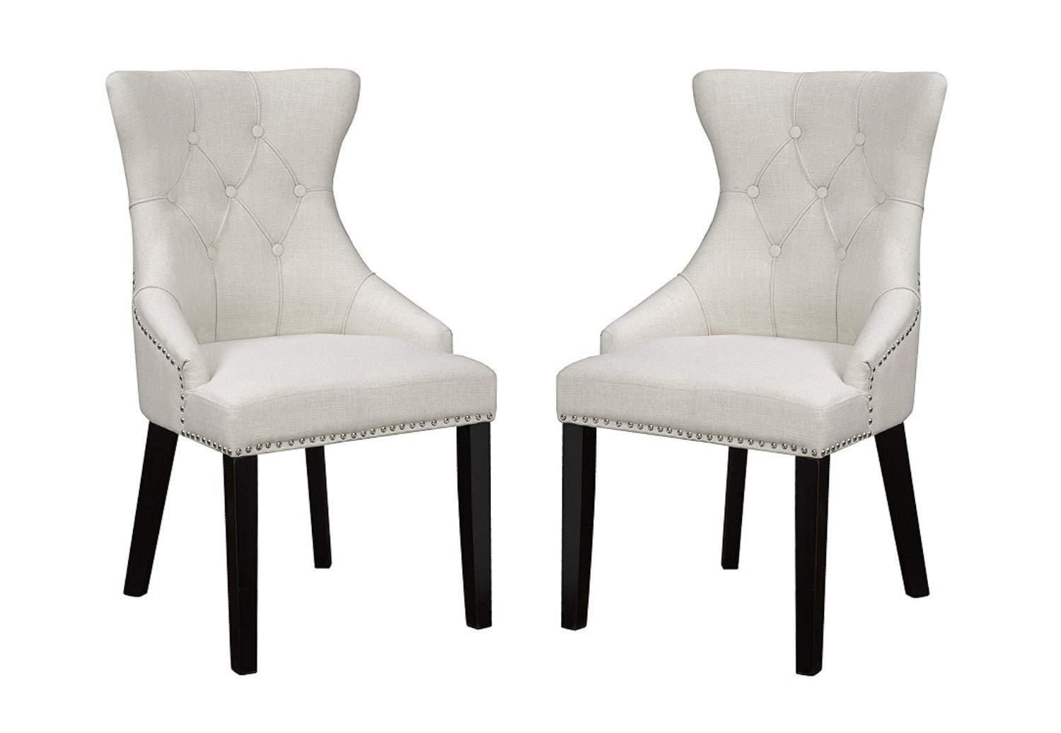 K LIVING Vernon Fabric Upholstered Chair (Set of 2) Walmart Canada