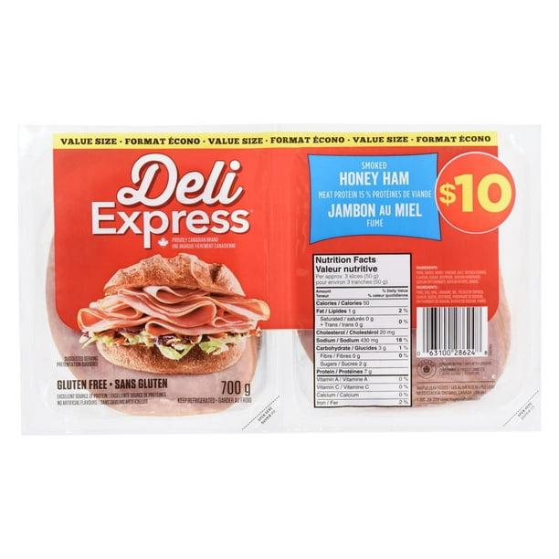 Deli Express Smoked Honey Ham Value Size Walmart.ca