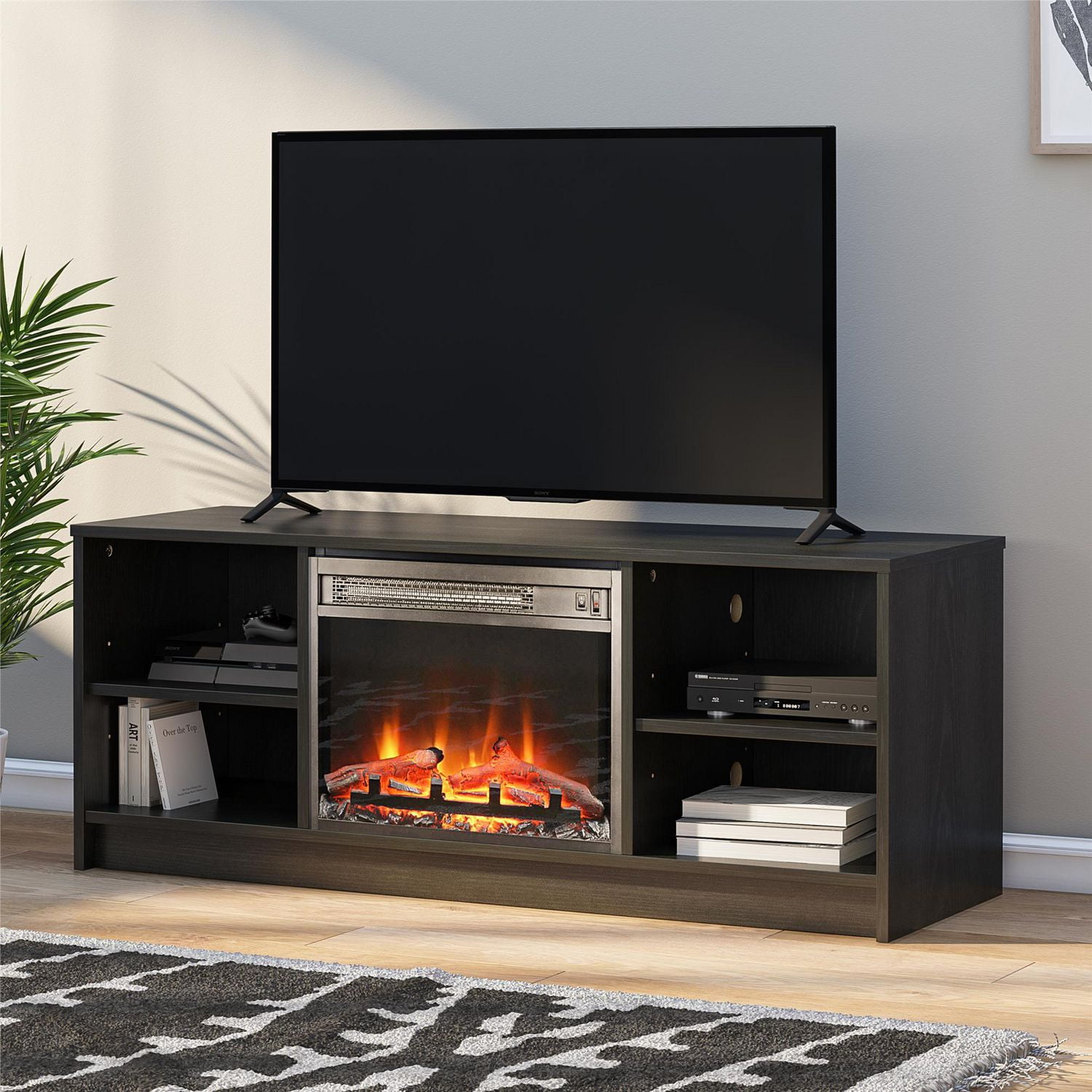 Mainstays Electric Fireplace TV Stand for TVs up to 55