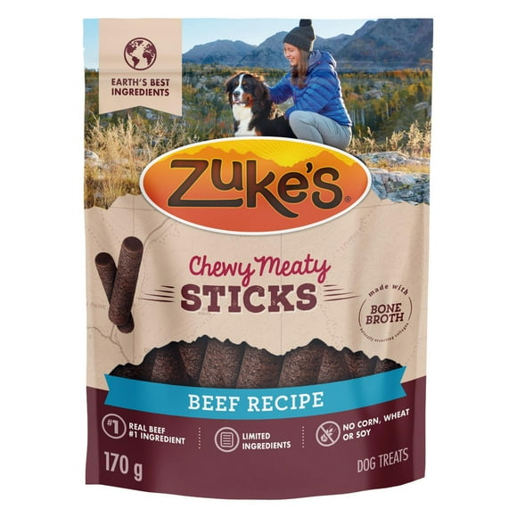 Zuke's Chewy Meaty Sticks Beef Recipe, Dog Treats, 170 g, 170 g