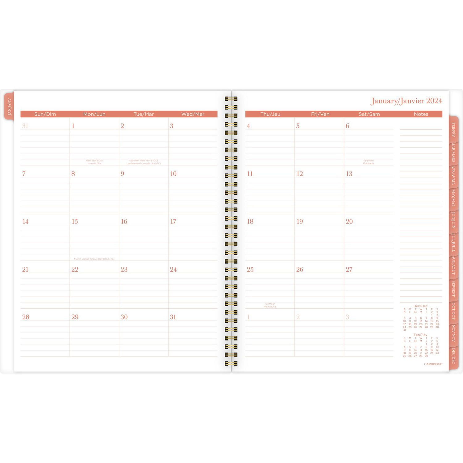 Cambridge® Large Weekly/Monthly Rita Printed Poly Planner