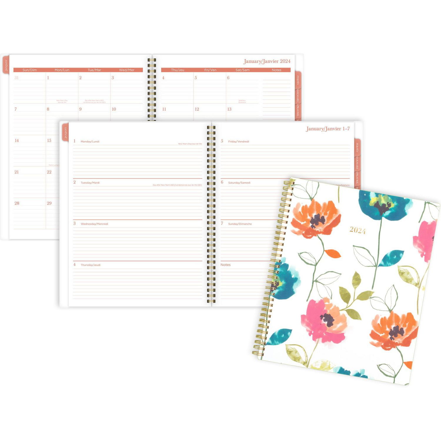 Cambridge® Large Weekly/Monthly Rita Printed Poly Planner