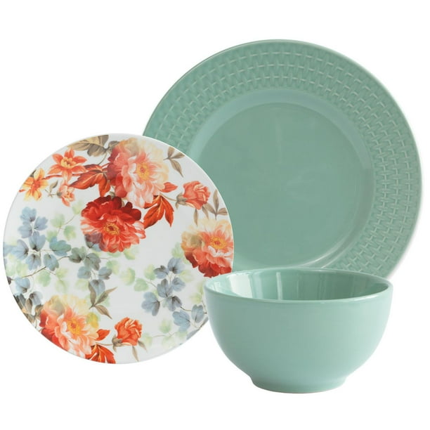 Safdie & Co. Dinnerware 12 Piece Set Mix & Match Brisbane, Set for 4