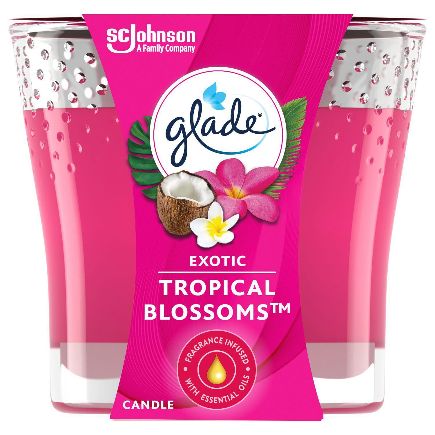 Glade Spring Scented Candle Air Freshener, Exotic Tropical Blossoms