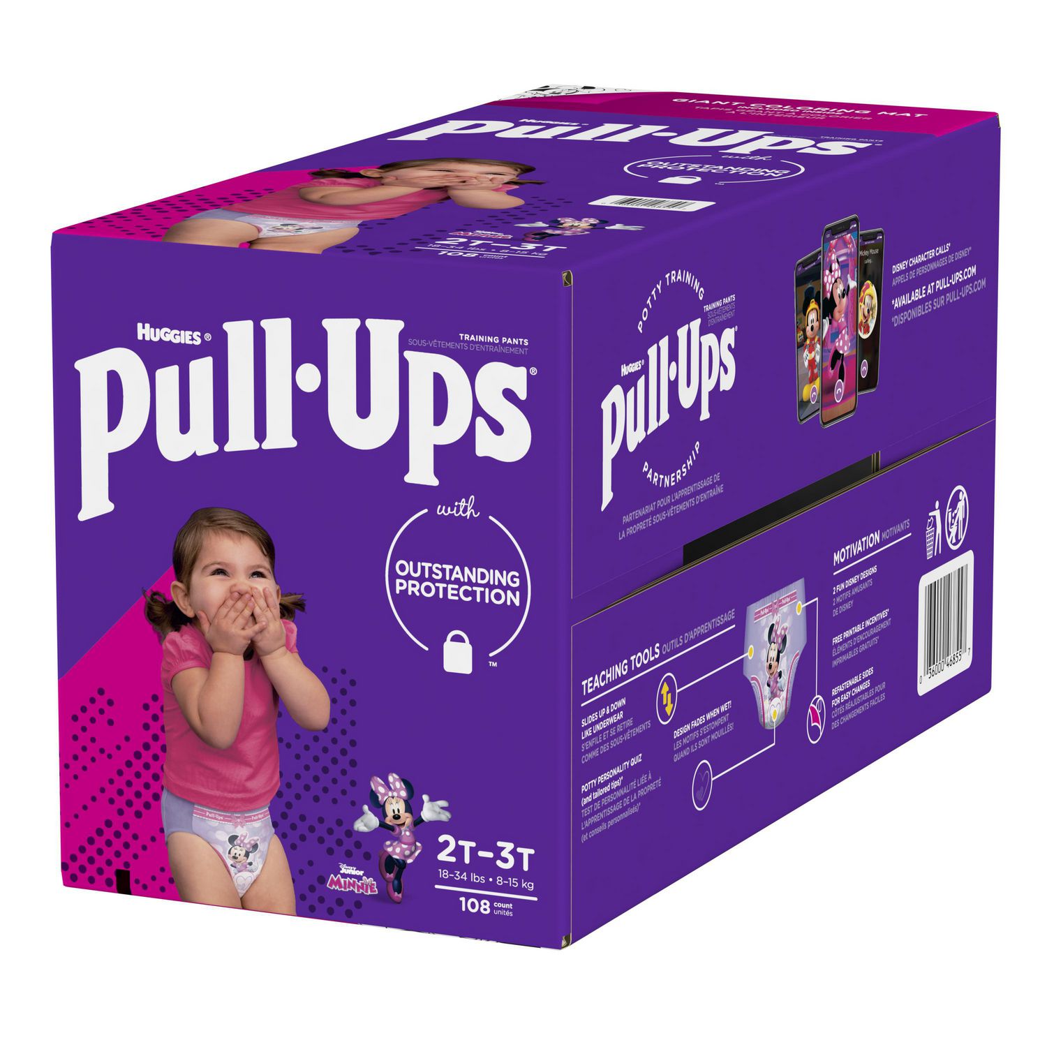 Huggies Pull-Ups Training Pants with Cool Alert Wetness Liner, Girls,  2T-3T, 44-Count,  price tracker / tracking,  price history  charts,  price watches,  price drop alerts