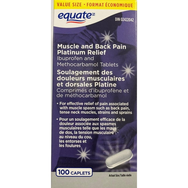 Equate Muscle and Back Pain Platinum Relief, 100 Caplets Walmart.ca Equate Muscle and Back Pain Platinum Relief, 100 Caplets Walmart.ca