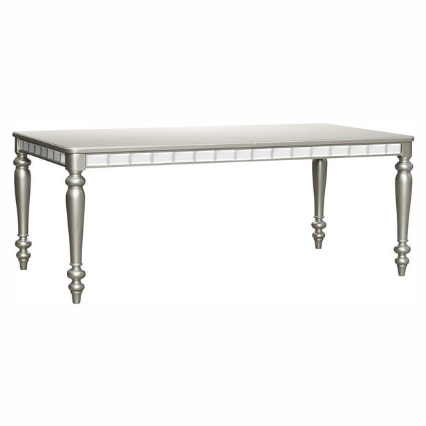 Topline Home Furnishings Sophisticated Silver Dining Table Walmart.ca