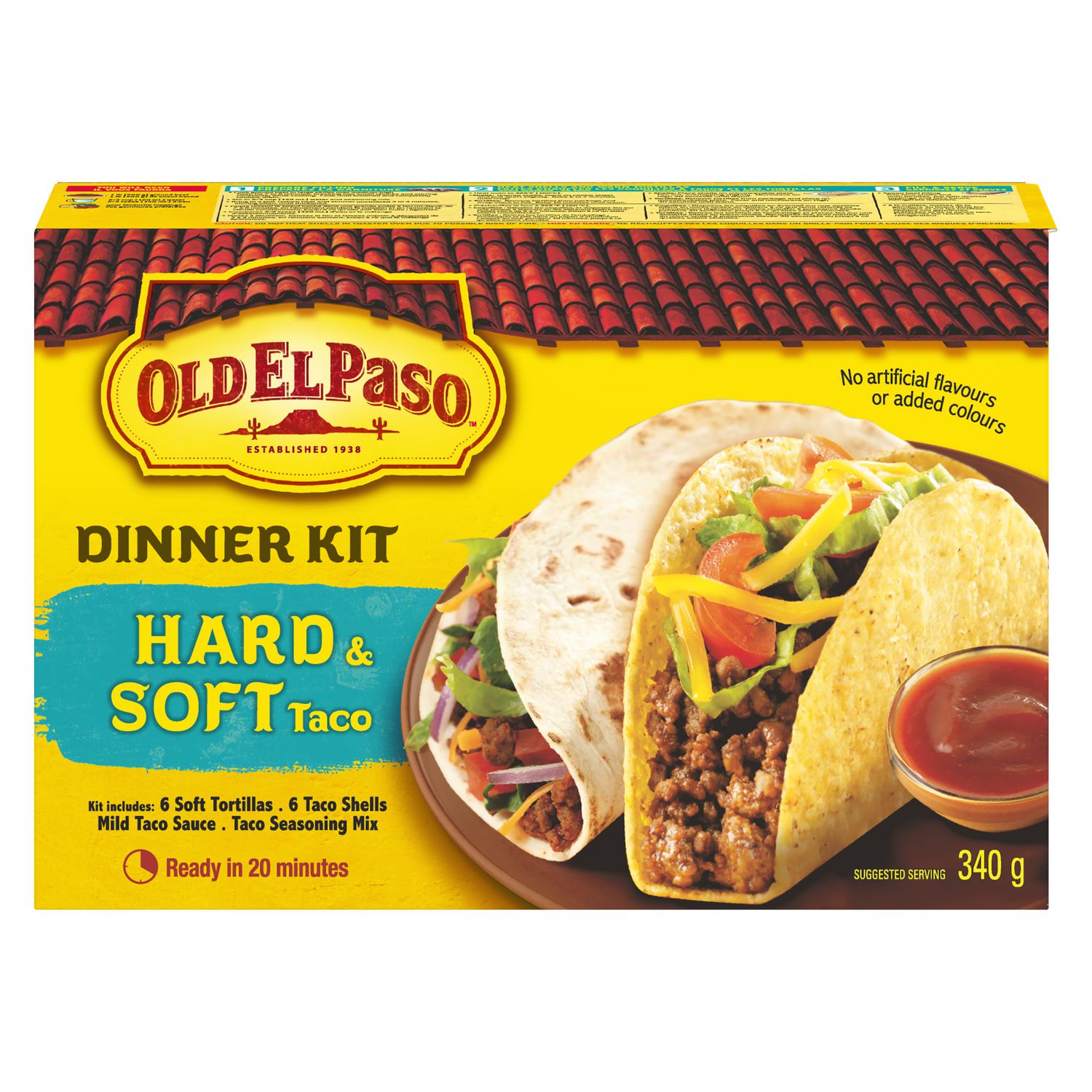 Old El Paso Taco Dinner Kit Tacos Coquilles épaisseur Oldelpaso Croustillantes 3295