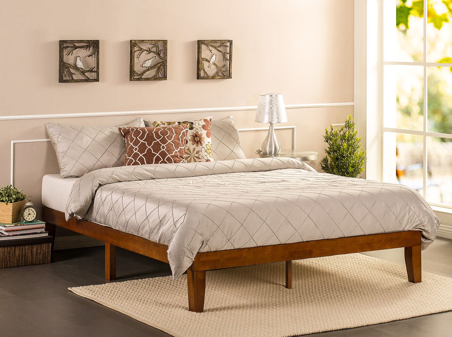 mattress and platform bed set wooden