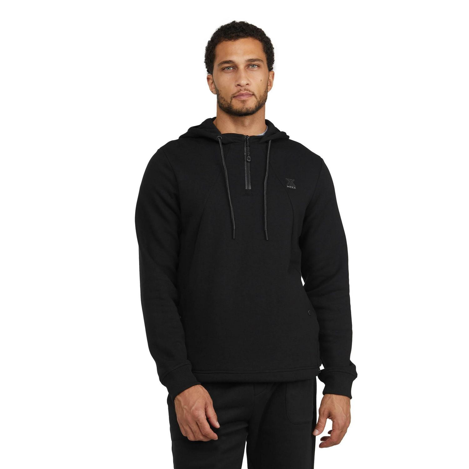 Mexx Men’s Quarter Zip Pull Over Fleece Hoodie