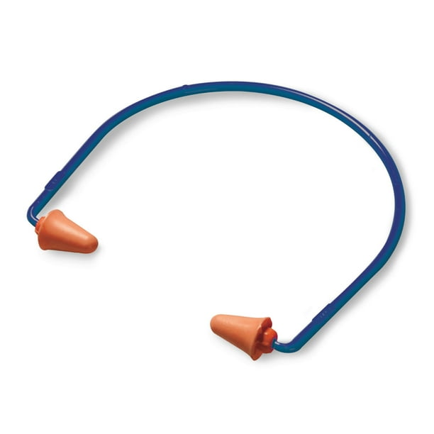 Bouchons d'oreilles sur bandeau cote de réduction du bruit de 28 dB 3M,  orange/bleu