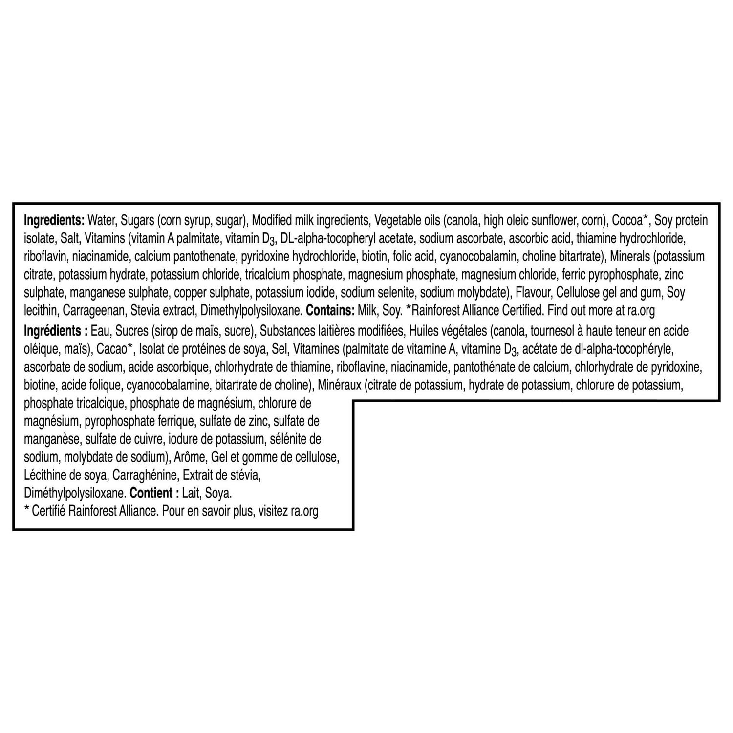 Substitut de repas liquide BOOST Hyperprotéiné Choco. 6 x 237 ml 6x237ML