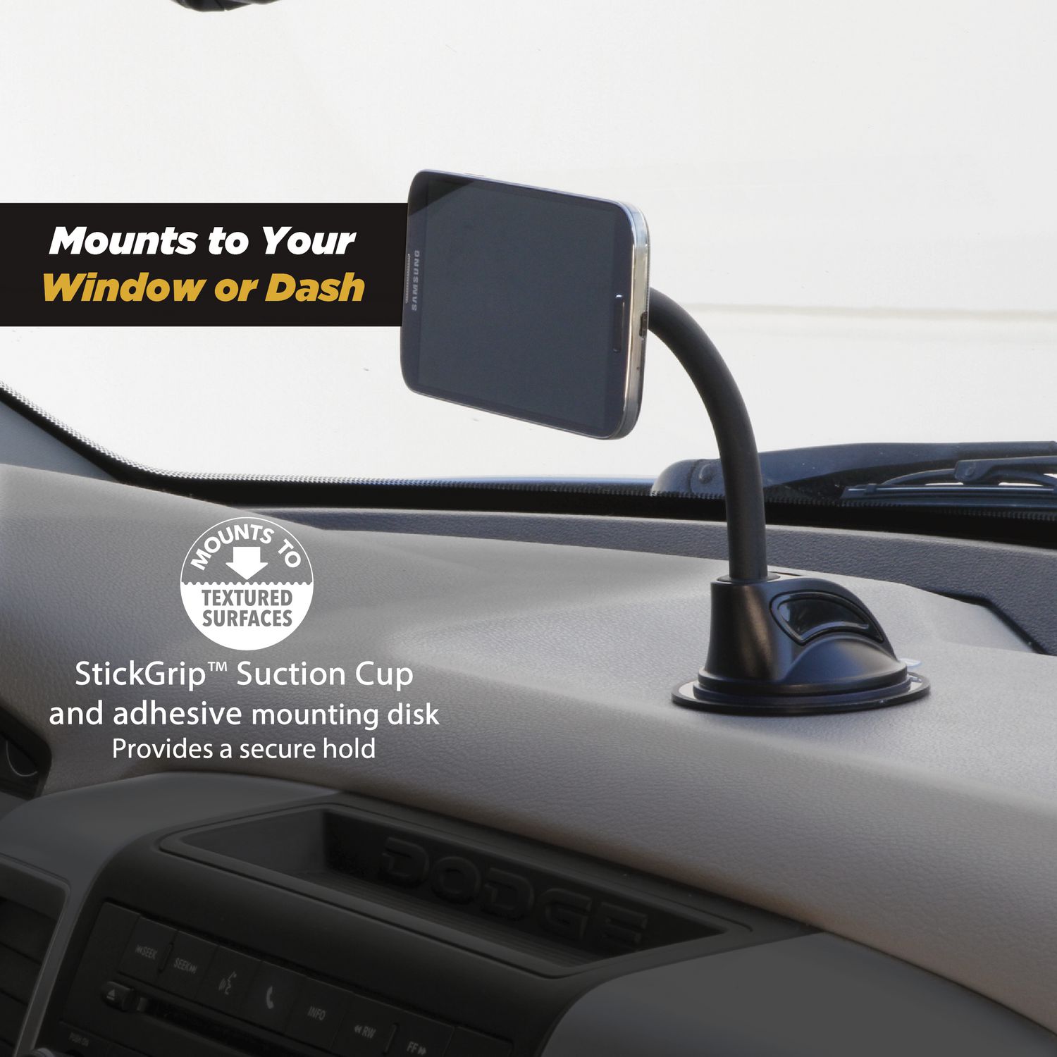 SCOSCHE MagicMount Universal Magnetic Phone/GPS Suction Cup Mount for the  Car, Home or Office Window