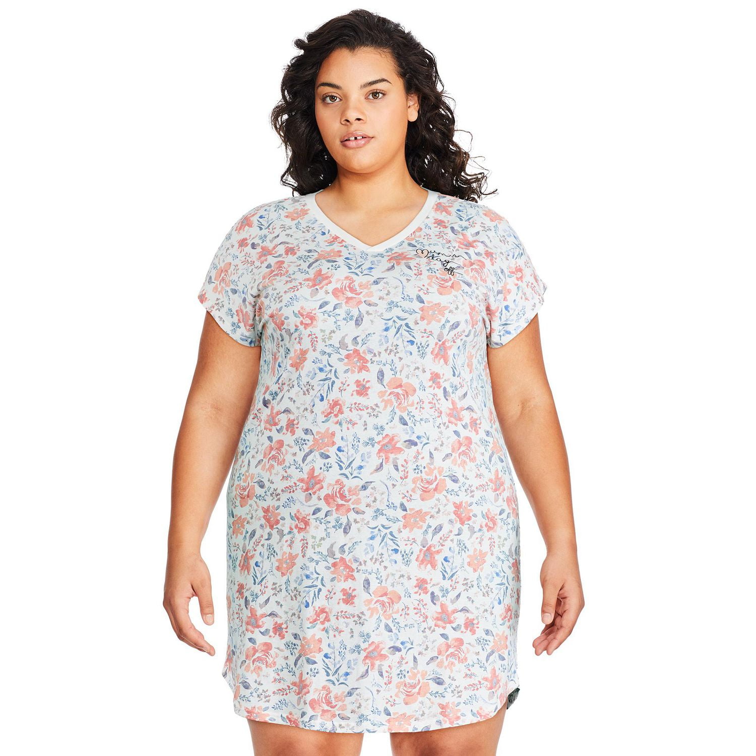 George Plus Women's V-Neckline Nightshirt, Sizes 1X-4X