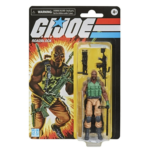 G.I. Joe Retro Collection Roadblock Toy 3.75-Inch-Scale Collectible ...