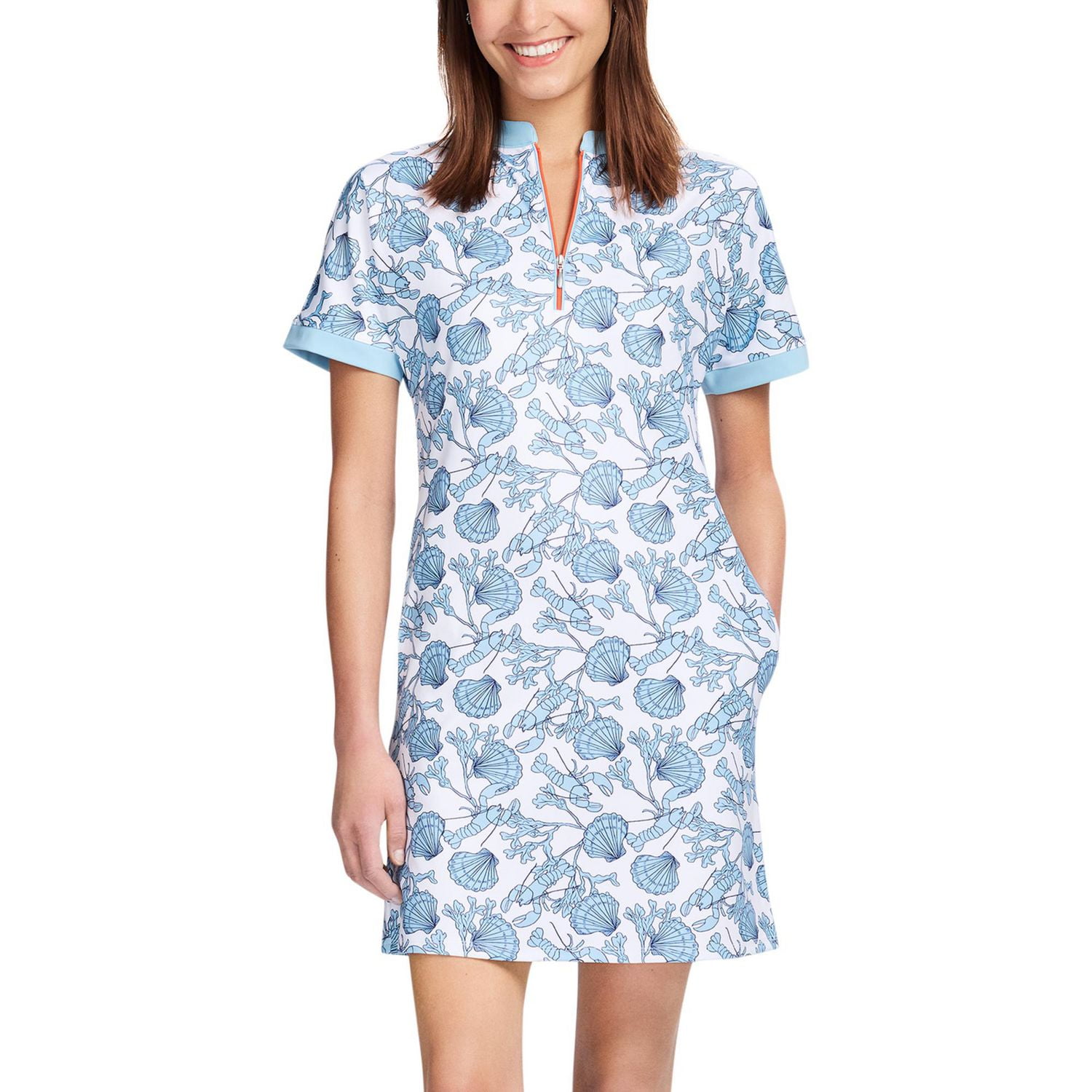 IZOD SHELLY DOLMAN SLEEVE SHIFT DRESS
