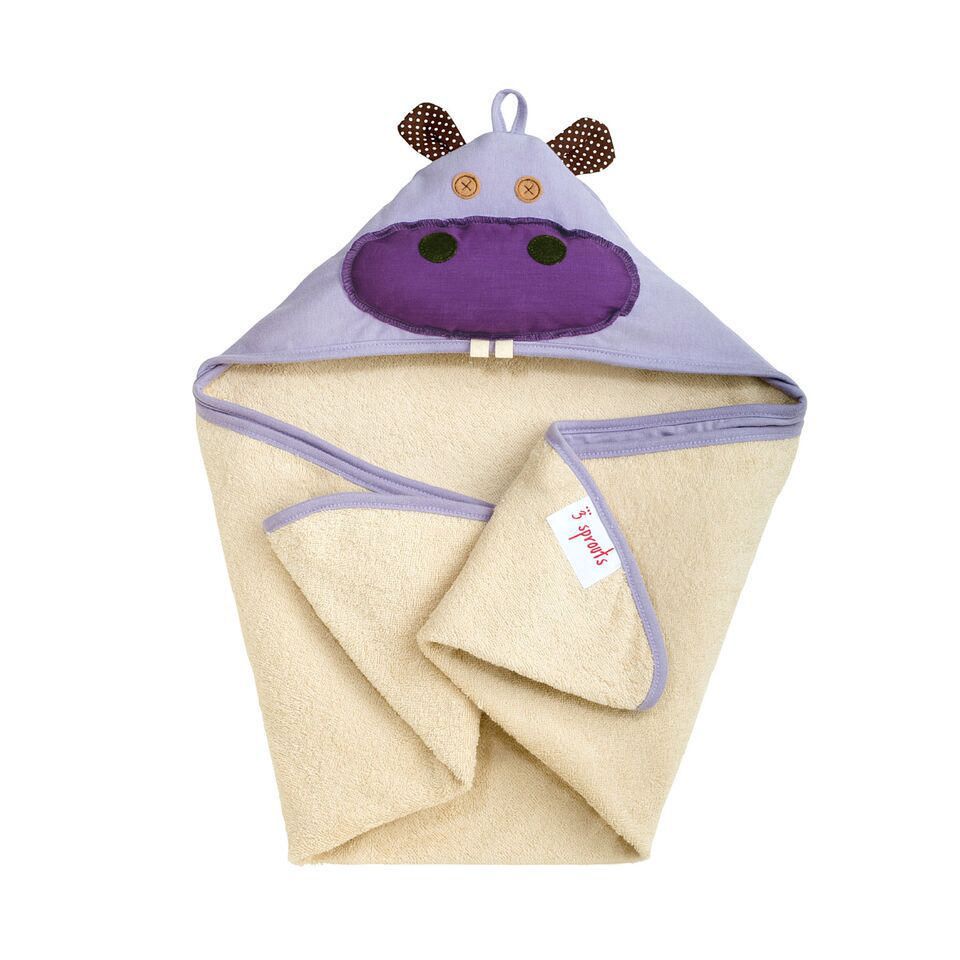 hippo hooded towel