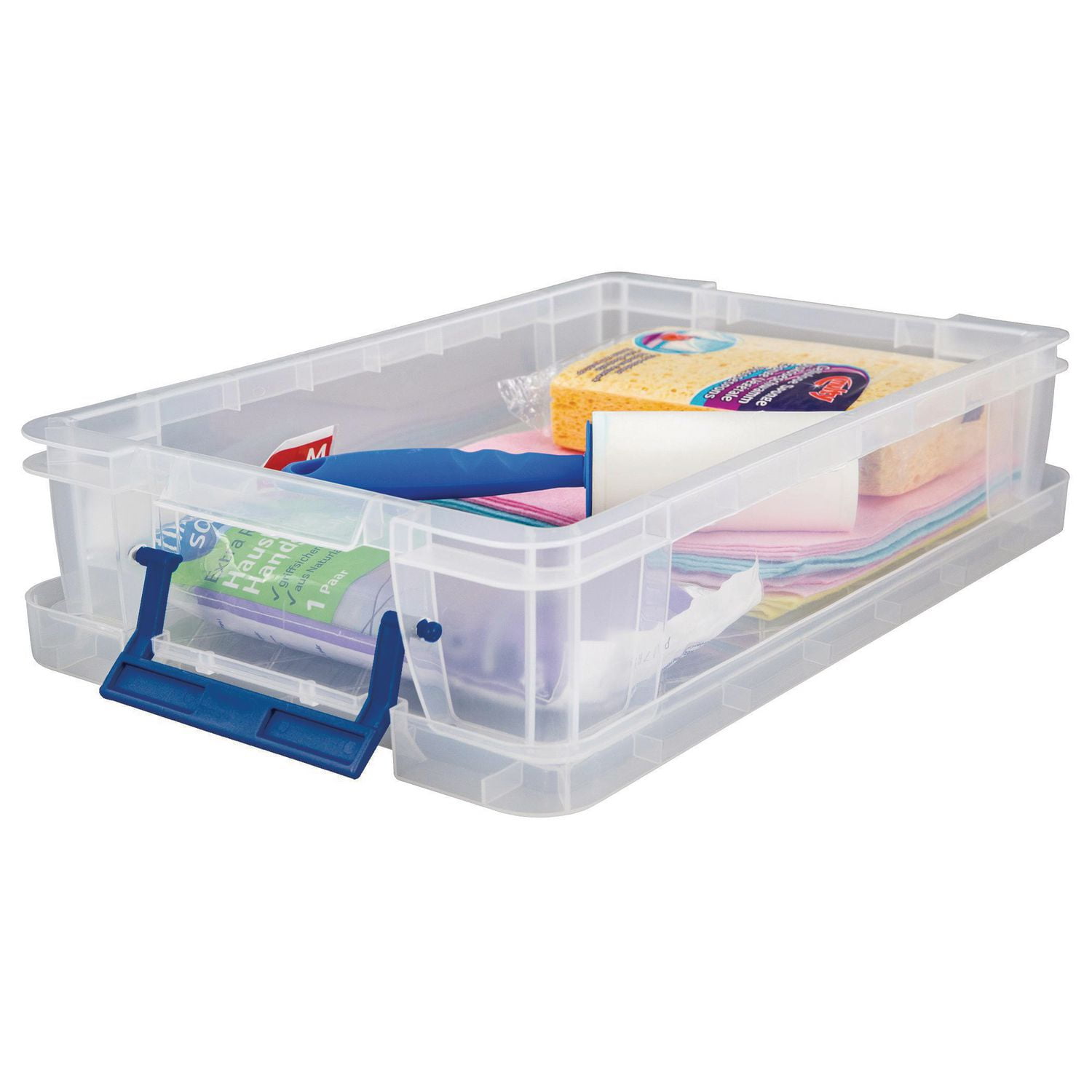 Bankers Box Clear Plastic Storage Boxes with Organizer Tray - Set of 5 7731702