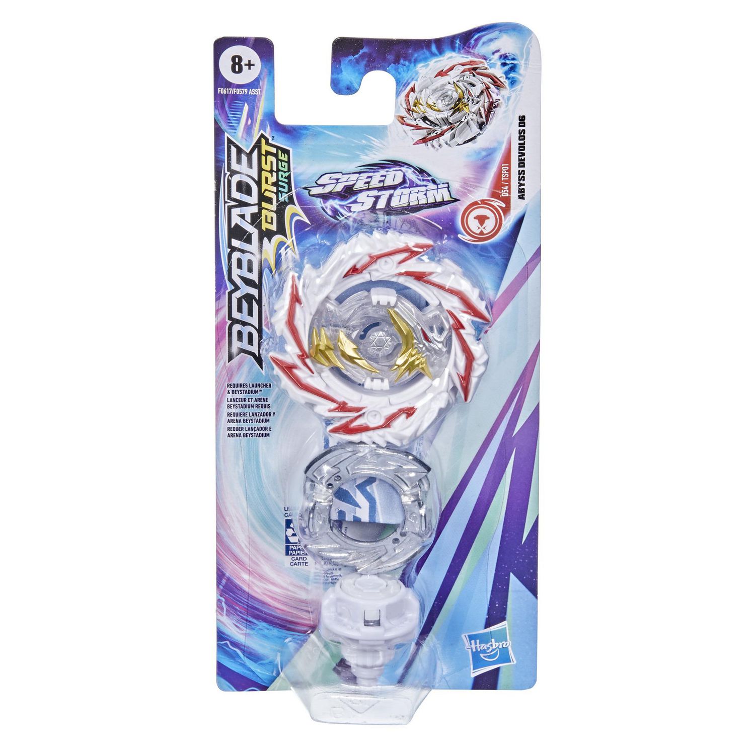 Beyblade Burst Surge Speedstorm Abyss Devolos D6 Spinning Top Single Pack Balance Type Battling Game Top Toy For Kids Ages 8 And Up Walmart Canada