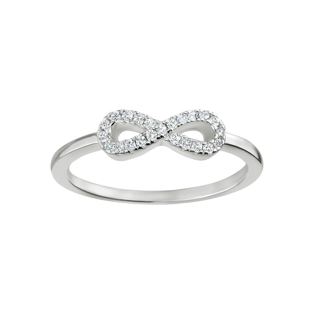 Charisma sterling silver cubic zirconia infinity ring