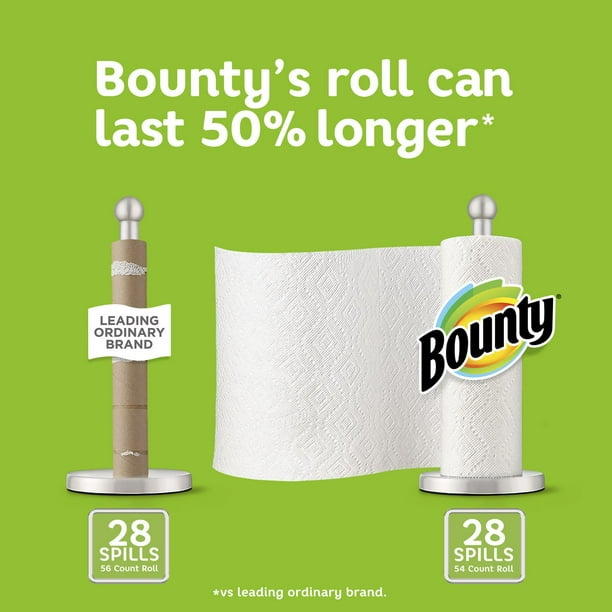 Bounty Select-A-Size Paper Towels, 2 Double Rolls, White, 90 Sheets Per  Roll, 2=4
