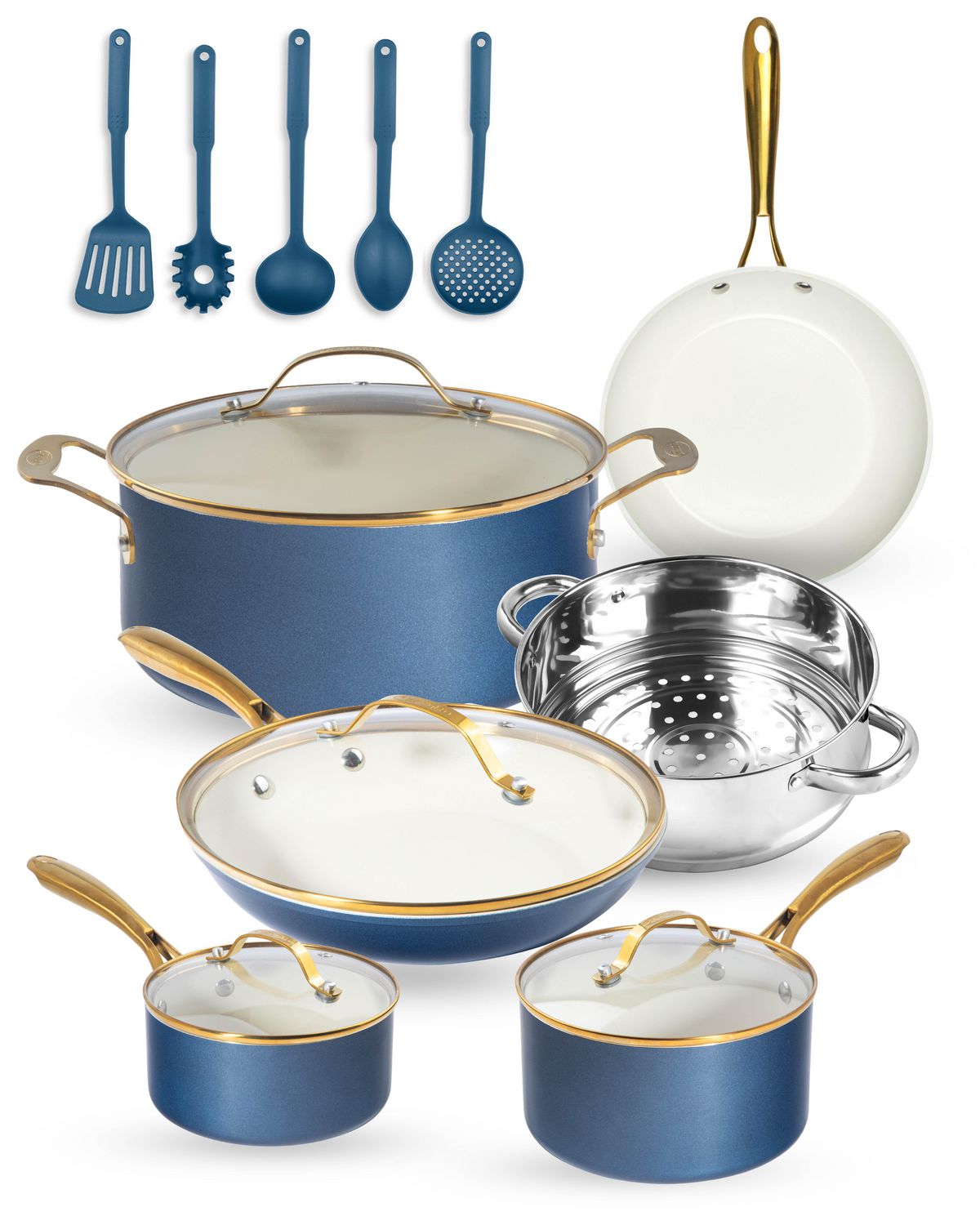 Gotham Steel Nonstick Cookware Set Pots and Pans Set with Utensils