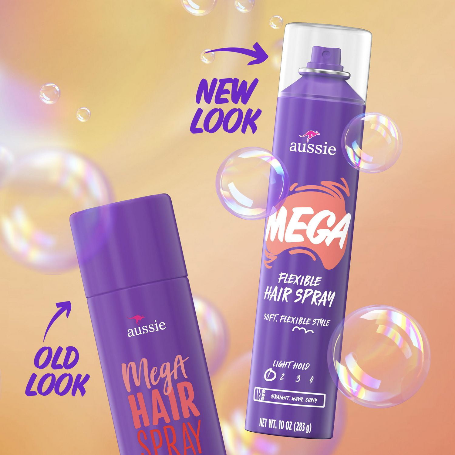 Aussie Mega Flexible Hair Spray for Curly Hair Straight Hair and Wavy Hair 283G