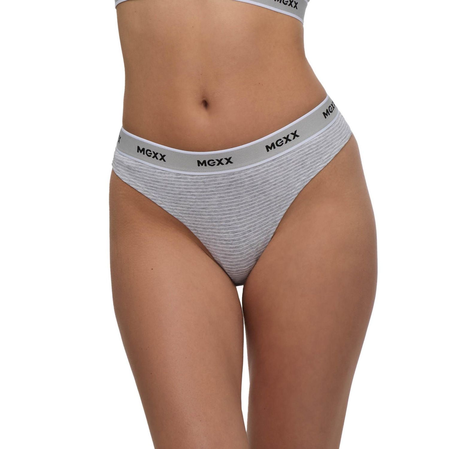 Mexx Women’s 3-Pack Thong with Branded Elastic, XS-XL