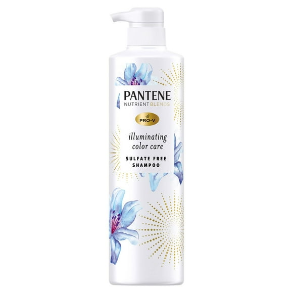 Pantene Sulfate Free Shampoo, Illuminating Hair Color with Biotin, Safe for Color Treated Hair, Nutrient Blends, 440 mL