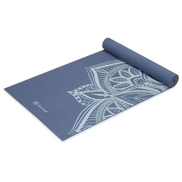 Gaiam Premium Print Yoga Mat, Plum Sundial Layers, 5/6mm, Mats -   Canada