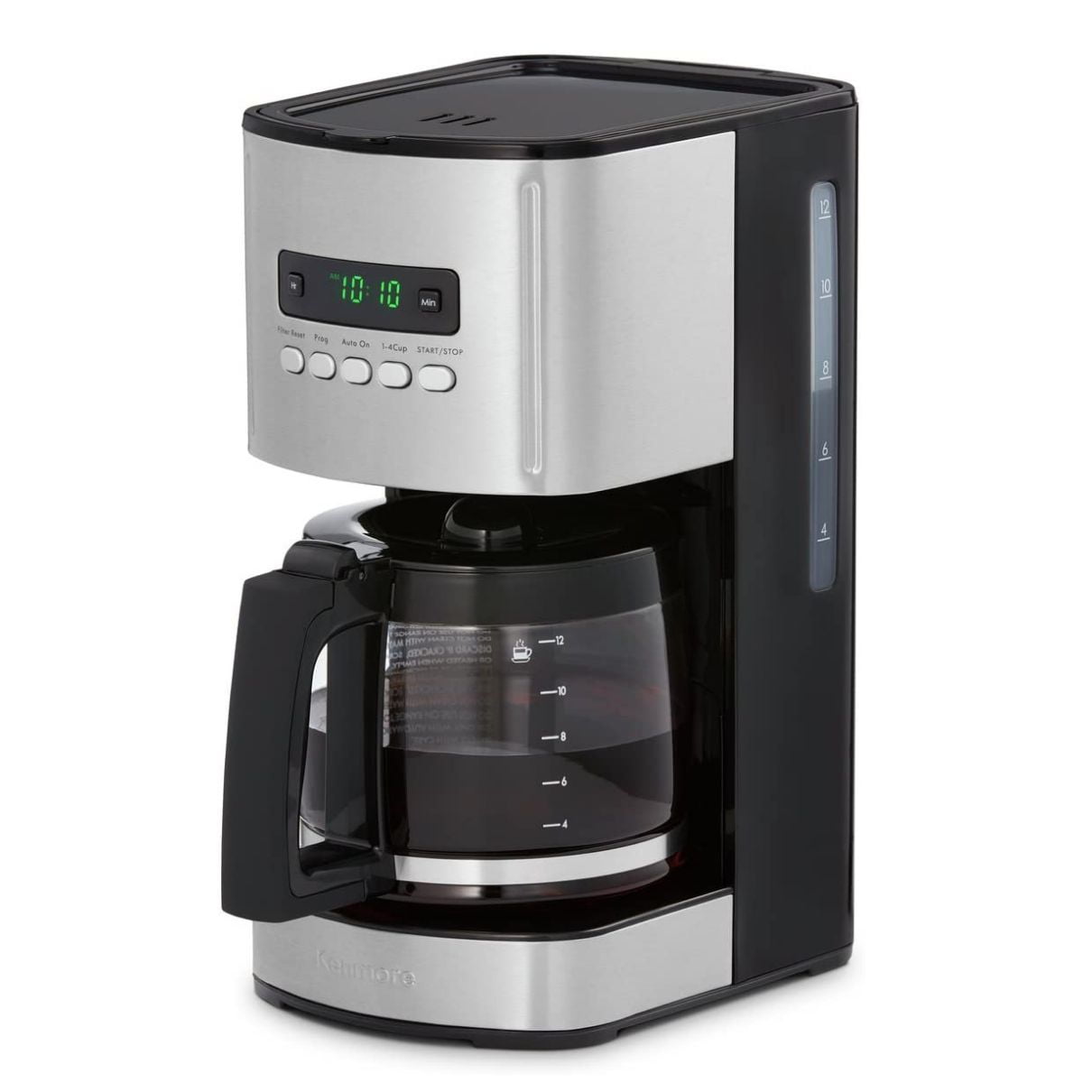 Kenmore® Programmable 12-cup Coffee Maker, Stainless   Black 