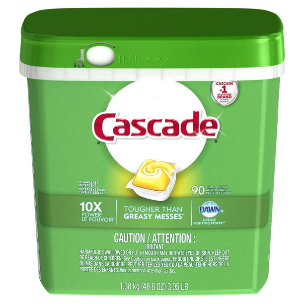 Cascade® ActionPacs™ Dishwasher Detergent, Lemon Scent - Walmart.ca